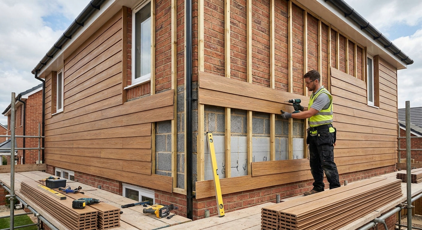 How to fit exterior cladding on a cavity wall