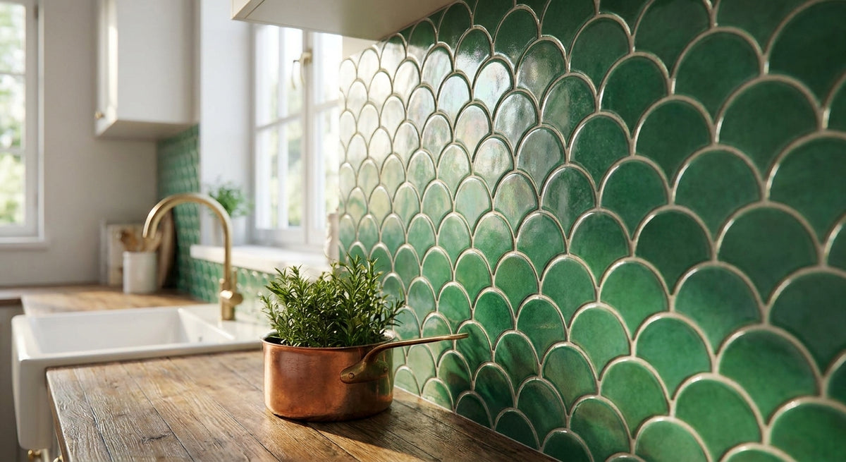Best fish scale tiles for kitchen splashbacks