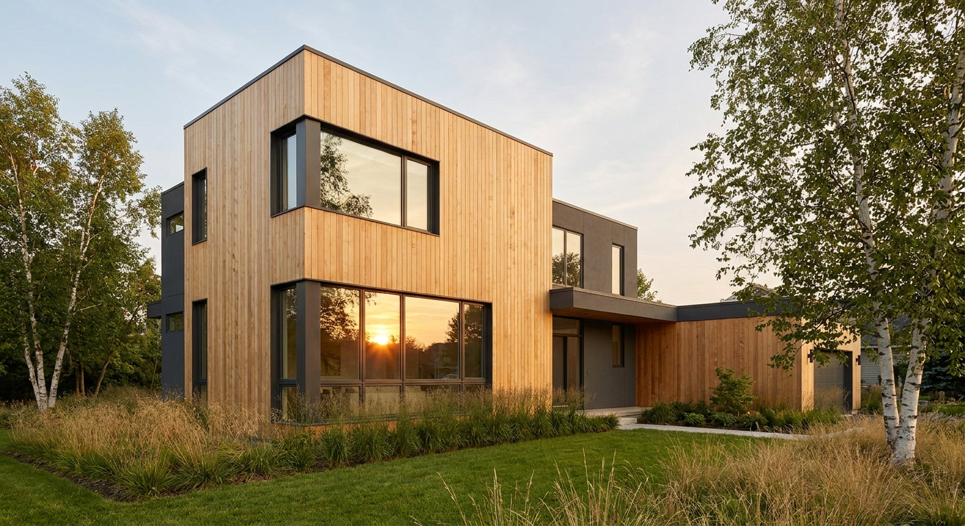 Birch exterior cladding for contemporary new build homes