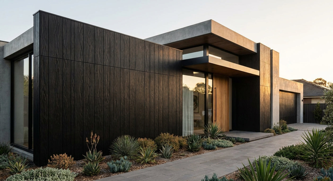 Best black 3D wood grain cladding for modern homes