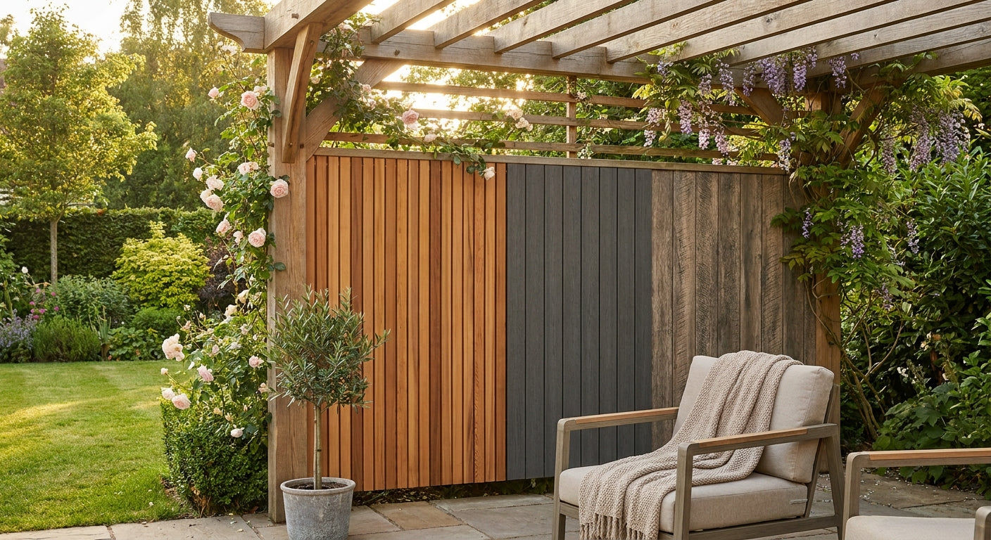 Best cladding panels for a UK pergola side wall