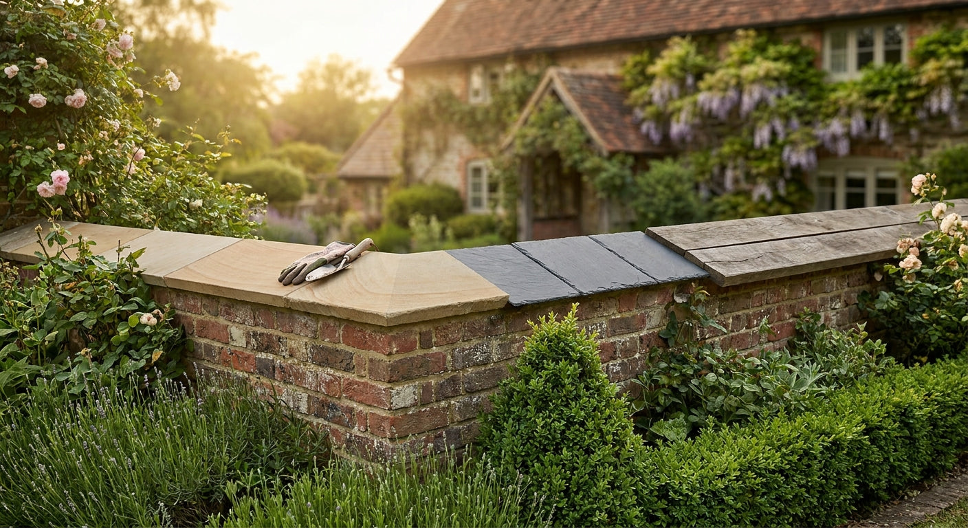 Best exterior cladding for a UK garden wall top cap