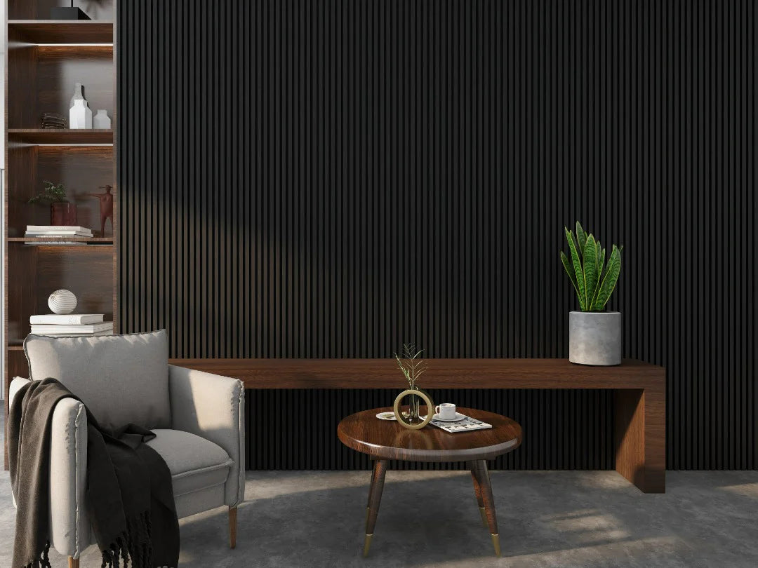 Black oak vertical wall panels