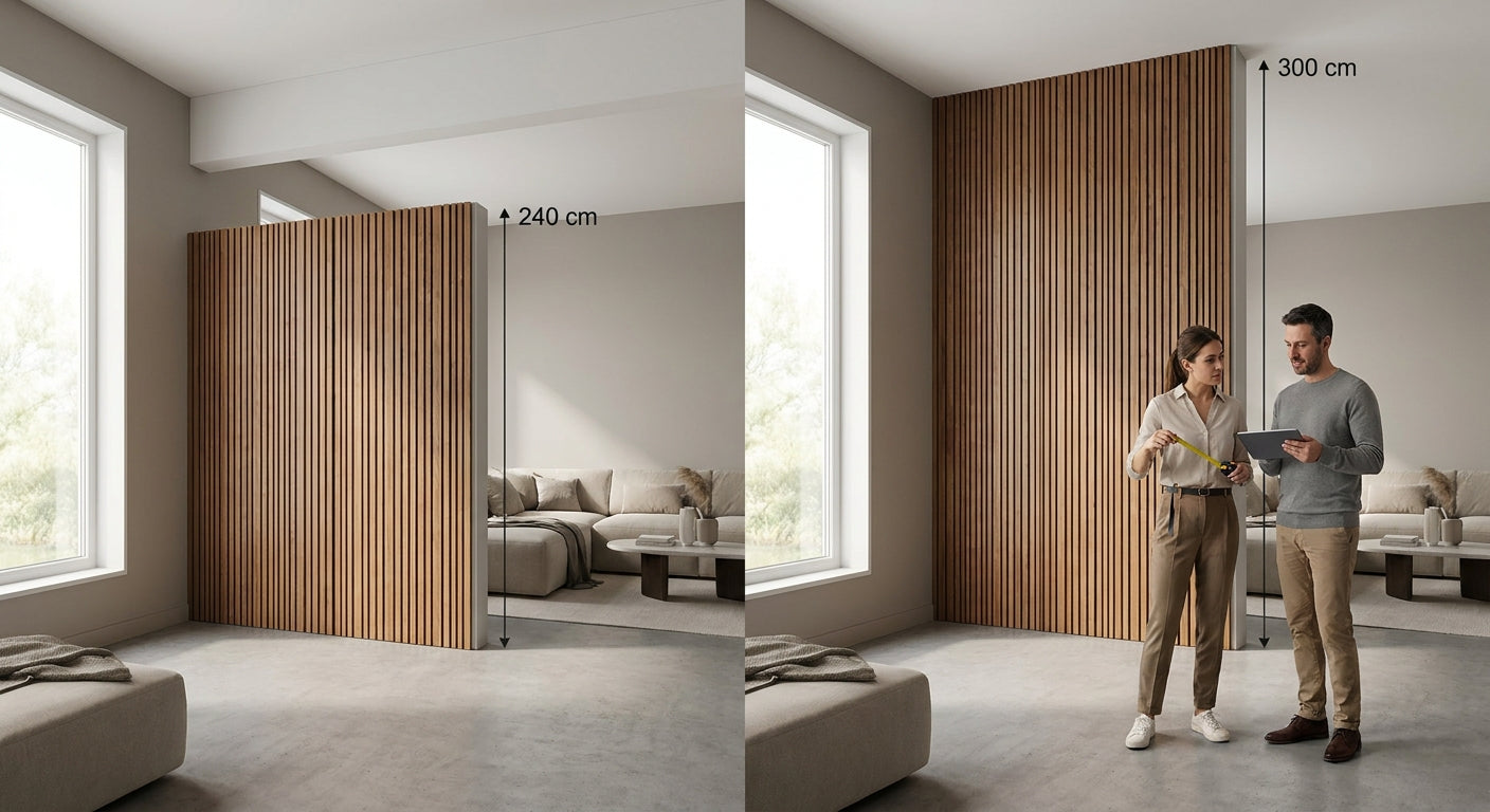 How to choose between 240 and 300 cm wall panels