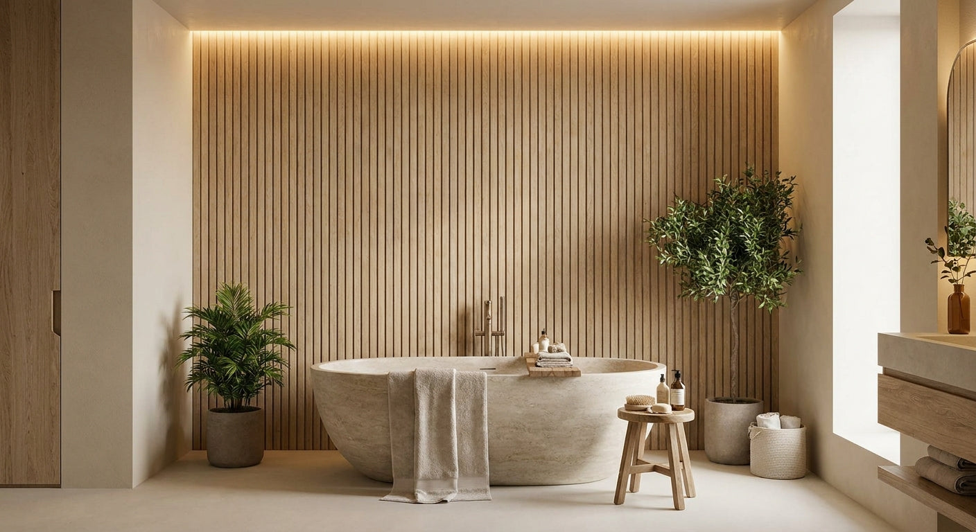 Wall panels for spa and wellness room interiors