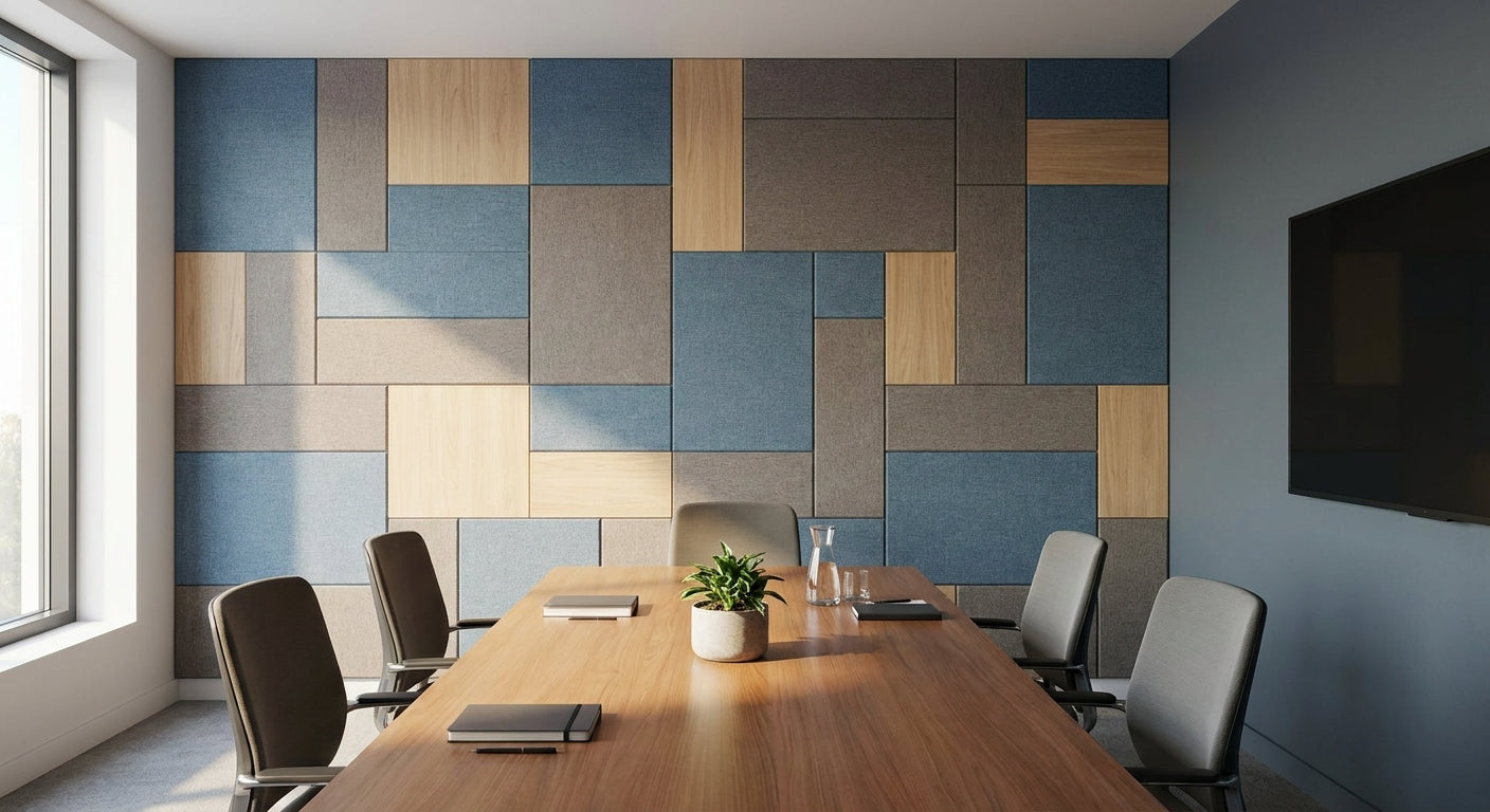Acoustic wall panels for meeting room walls