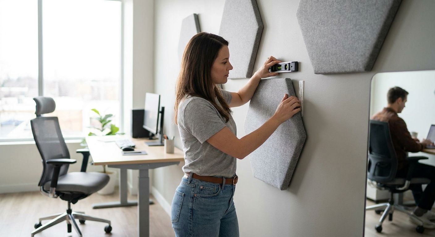 How to install acoustic panels in a rented office space