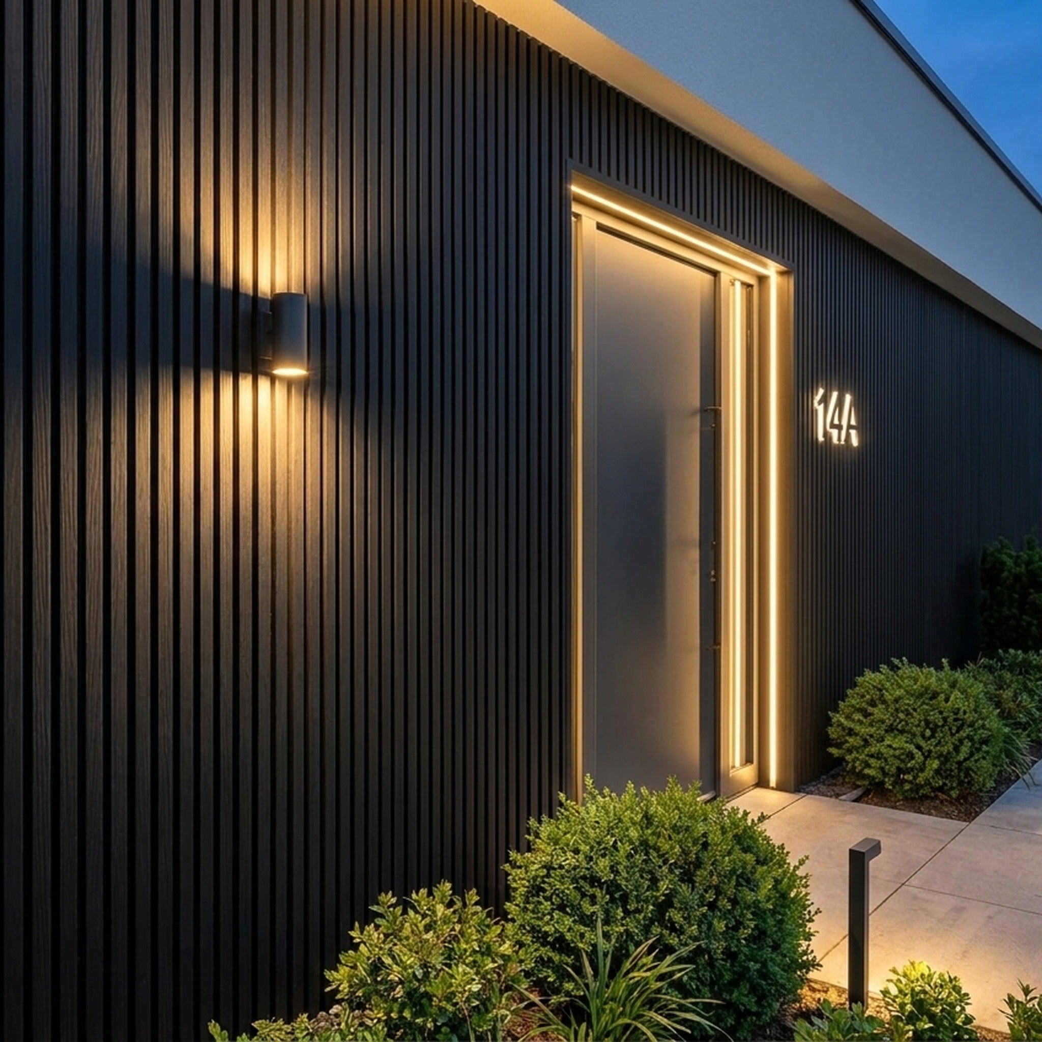 Exterior Wall Cladding Panel Black 290CM | Garden | 3D Wood Grain