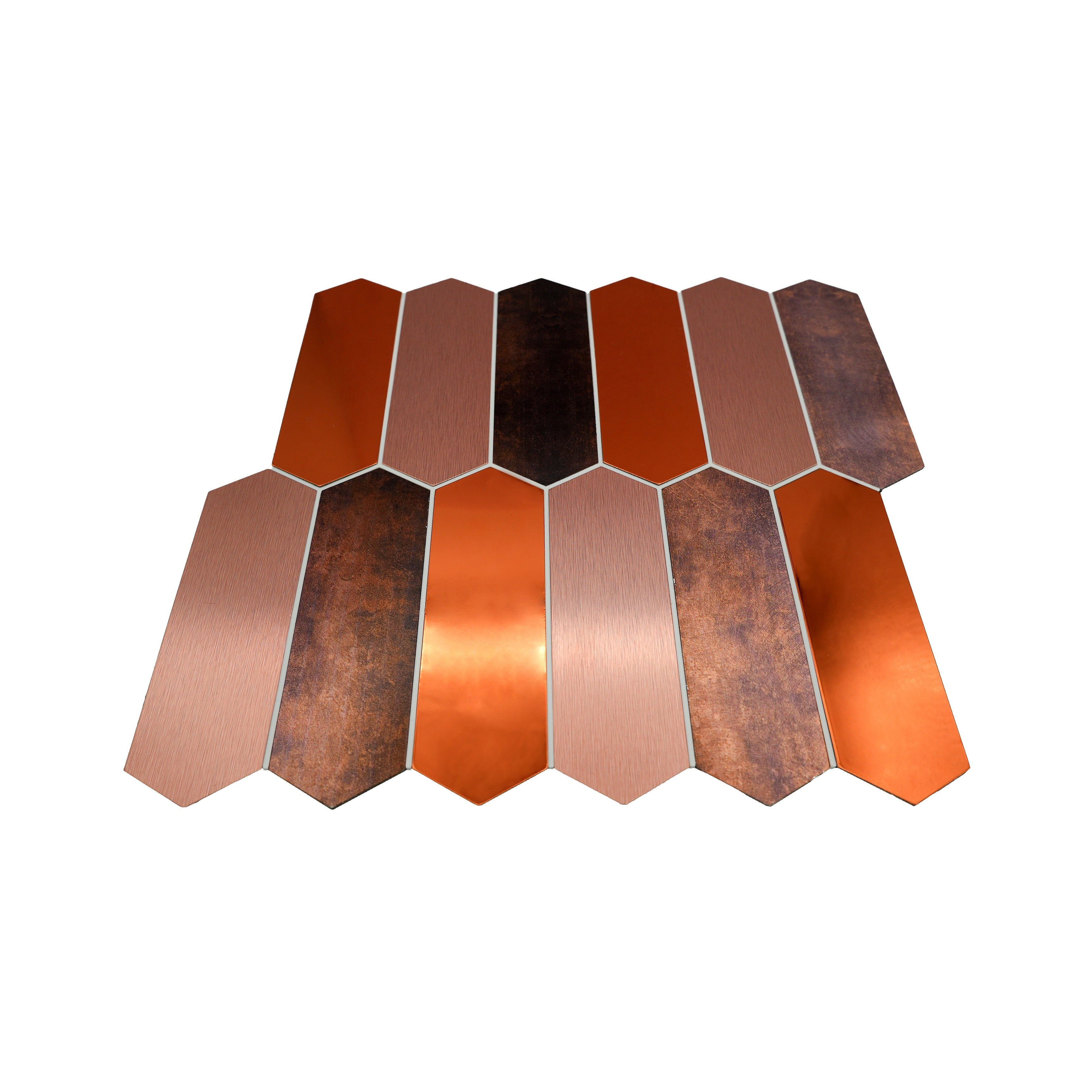 Picket Terracotta Peel & Stick Splashback | 28.2×27.3 cm | Self-Adhesive Mosaic Tile