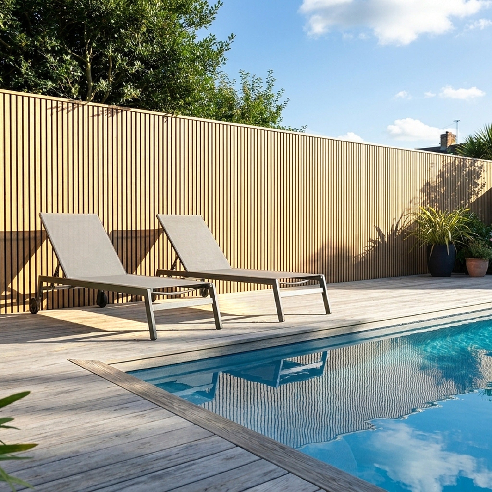 Exterior Wall Cladding Panel Birch 290CM | Garden | 3D Wood Grain
