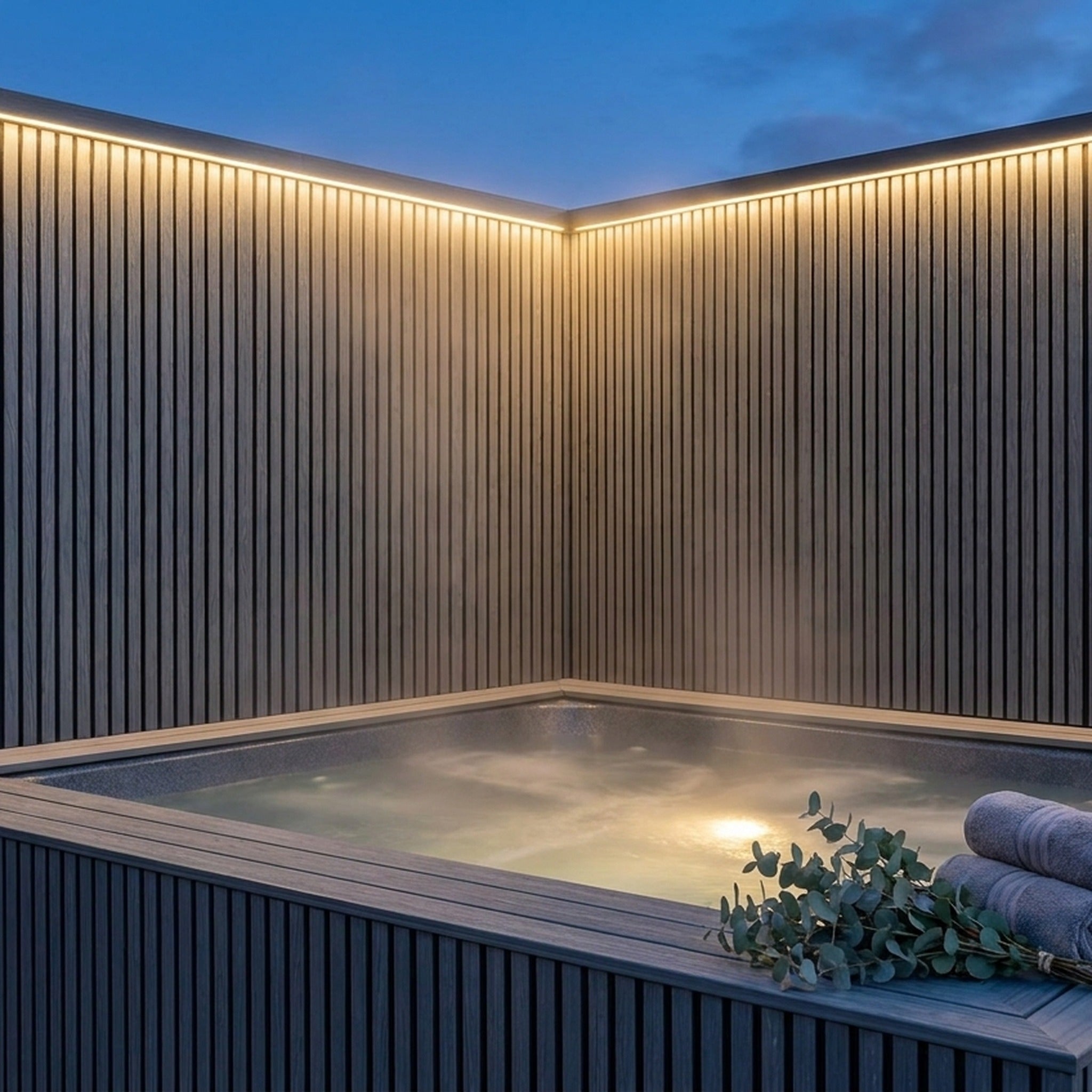 Exterior Wall Cladding Panel Stone Grey 290CM | Garden | 3D Wood Grain
