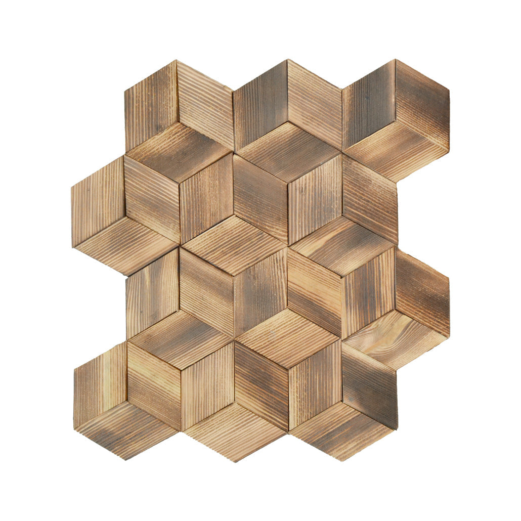 Fresh Pine 3D Wood Wall Panel | 30×35 cm | Real Wood