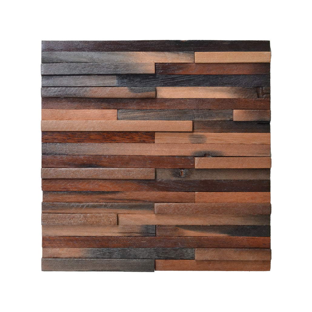 Compact Shipwood 3D Wood Wall Panel | 30×30 cm | Real Wood