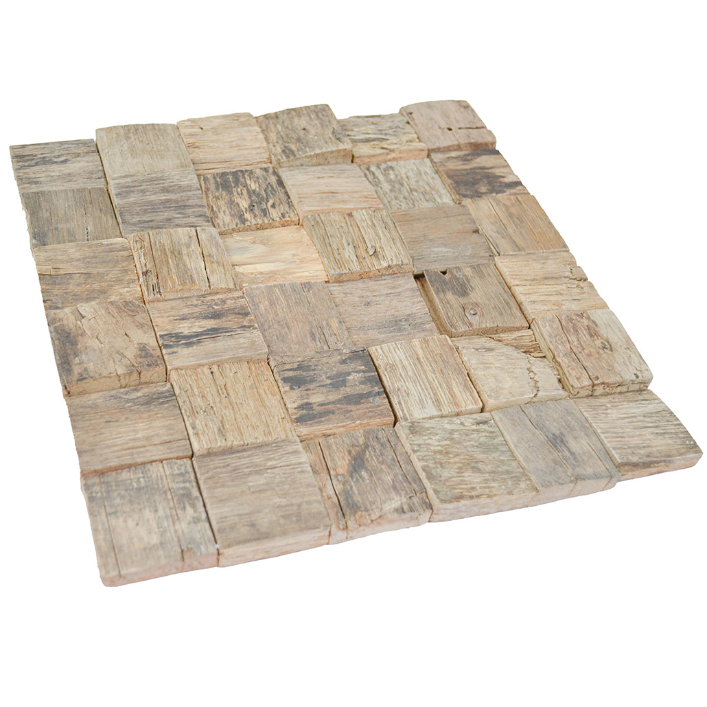 Marine 3D Wood Wall Panel | 30×30 cm | Real Wood