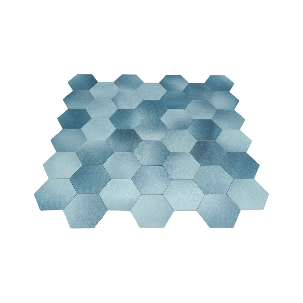 Hexagon Blue Peel & Stick Splashback | 28.8×29.2 cm | Self-Adhesive Mosaic Tile