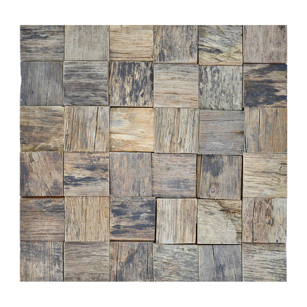 Marine 3D Wood Wall Panel | 30×30 cm | Real Wood