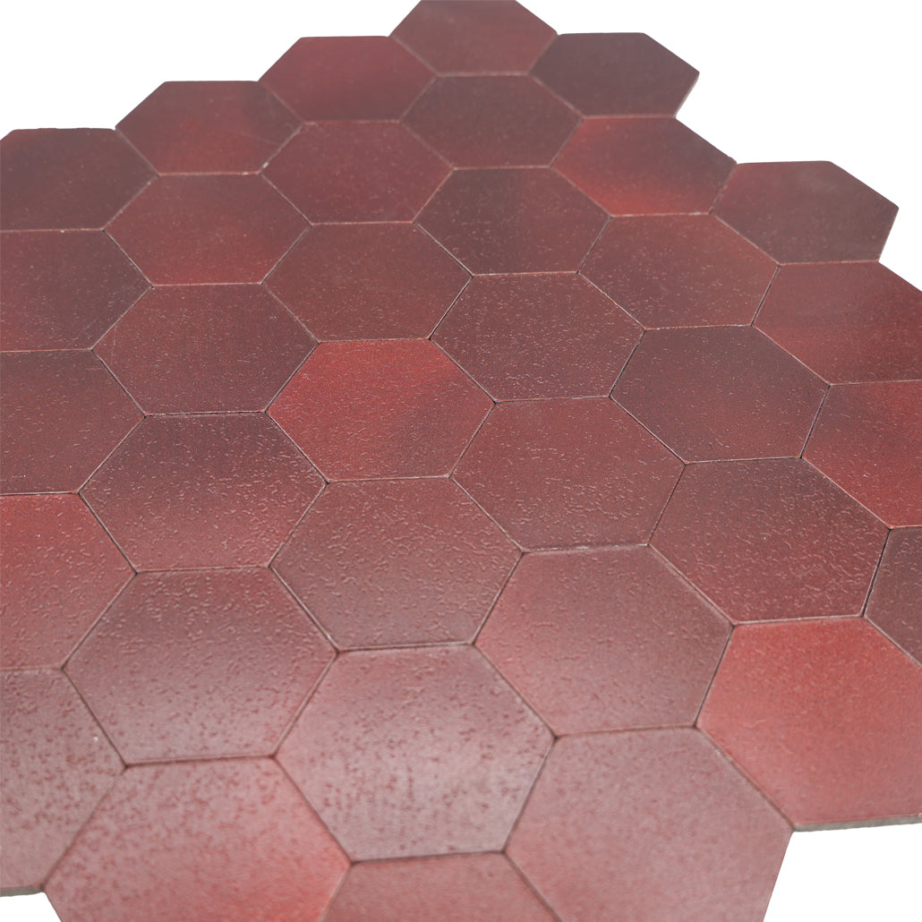Hexagon Burgundy Peel & Stick Splashback | 28.8×29.2 cm | Self-Adhesive Mosaic Tile