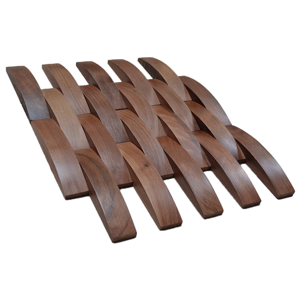 Deep Dusk Walnut 3D Wood Wall Panel | 30×30 cm | Real Wood