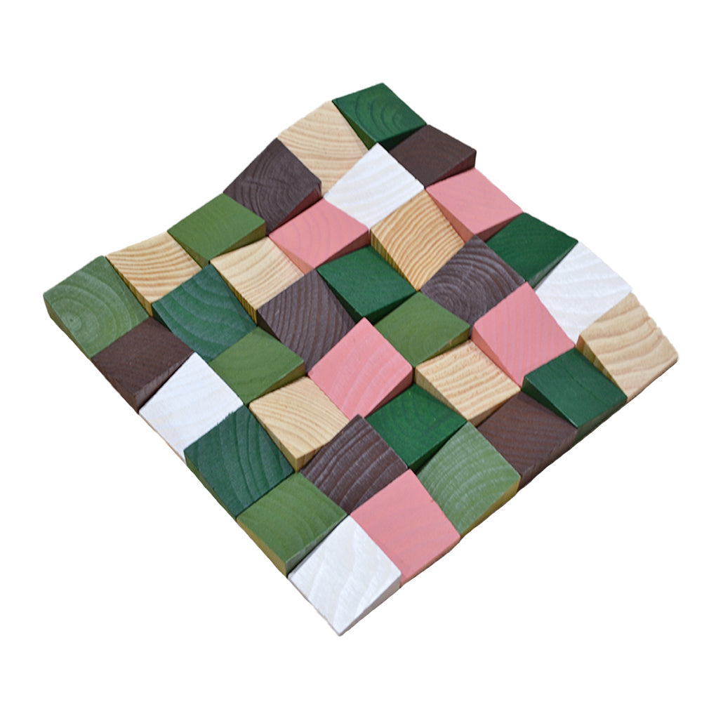 Rich Pine 3D Wood Wall Panel | 30×30 cm | Real Wood