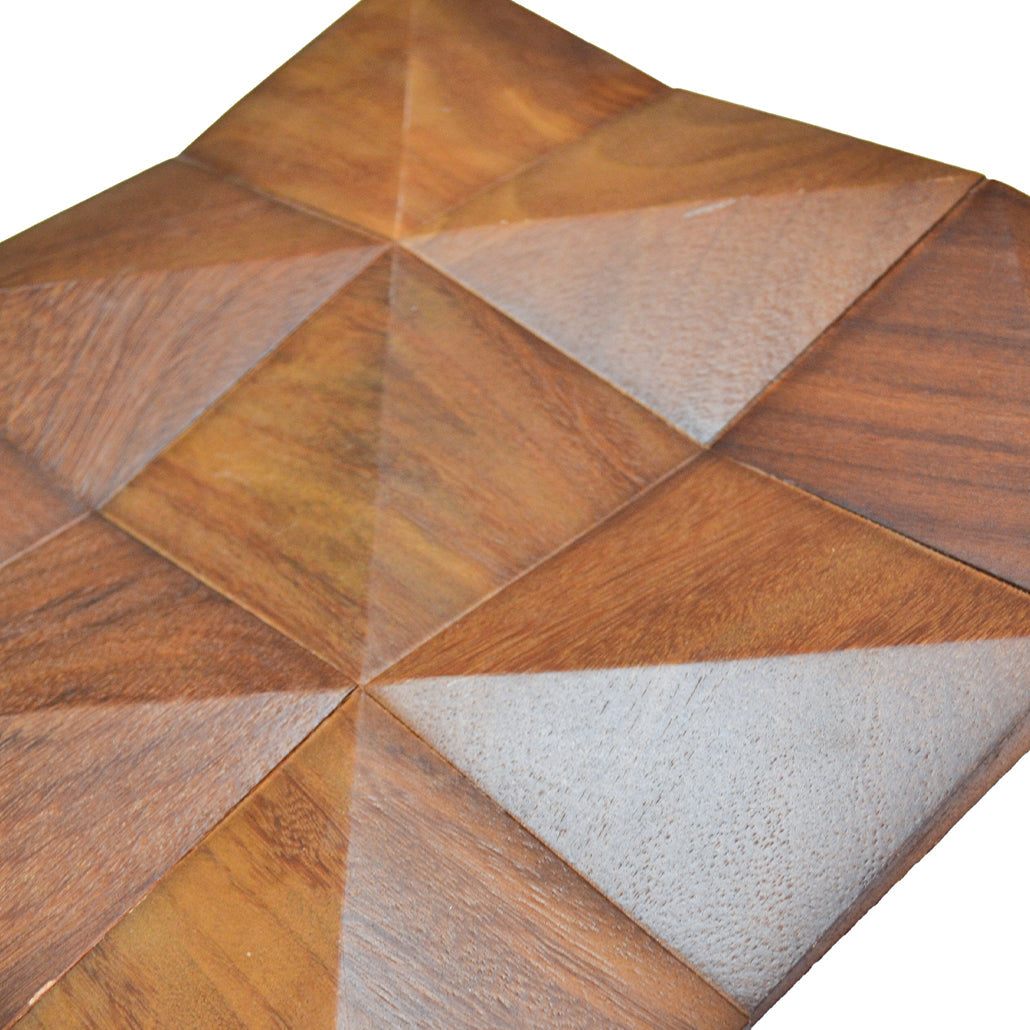Cumaru Deep 3D Wood Wall Panel | 30×30 cm | Real Wood