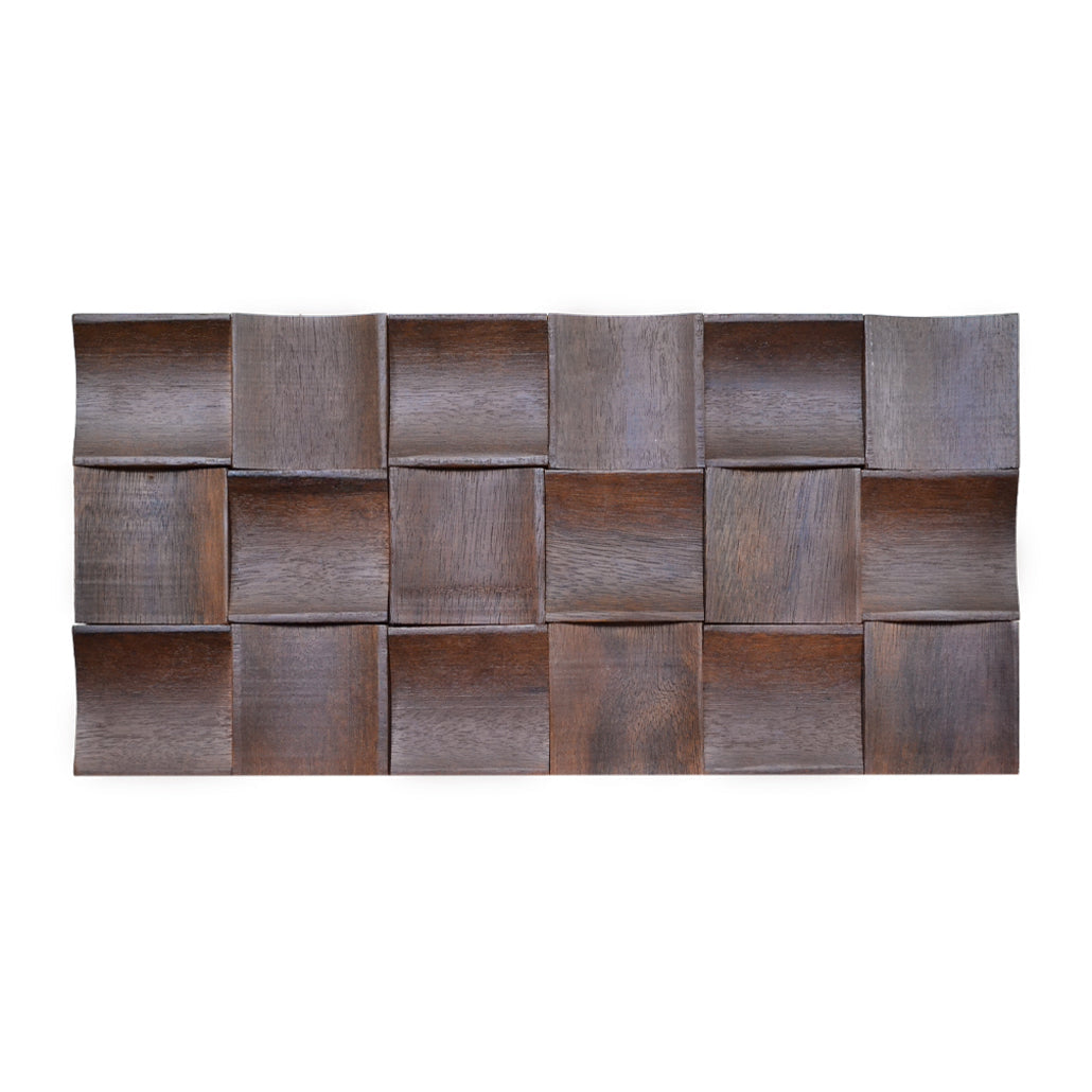 Merbau Long 3D Wood Wall Panel | 30×60 cm | Real Wood
