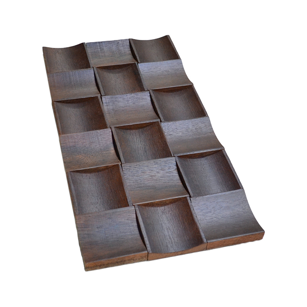 Merbau Long 3D Wood Wall Panel | 30×60 cm | Real Wood