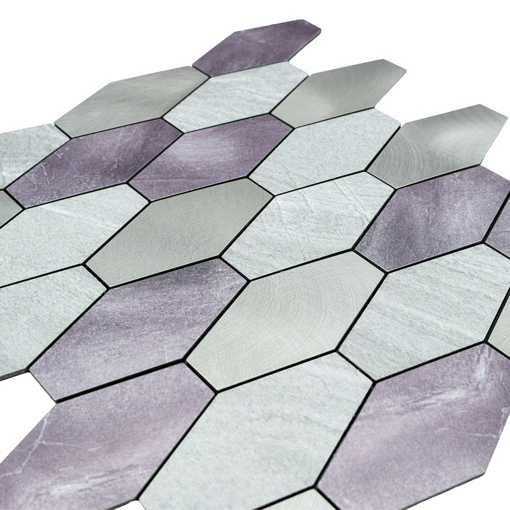 Picket Gray Peel & Stick Splashback | 30×30 cm | Self-Adhesive Mosaic Tile