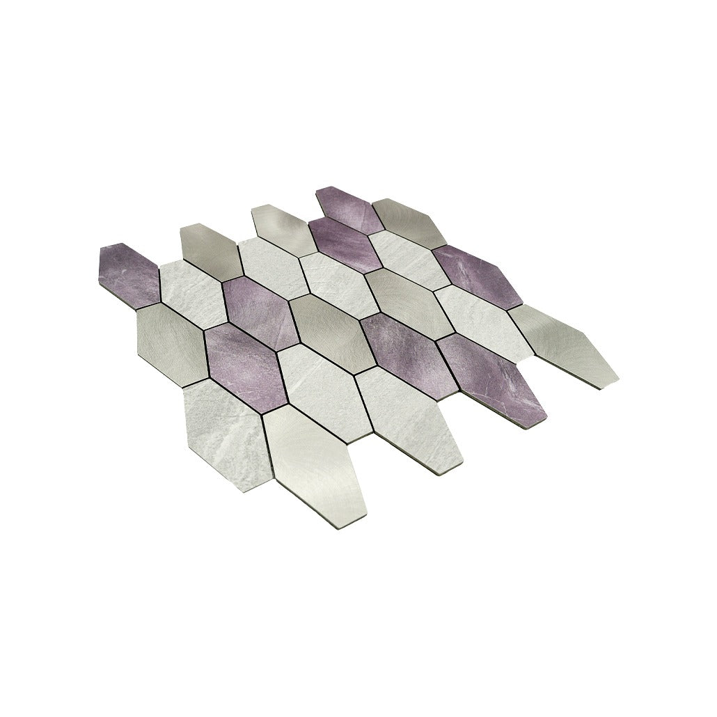 Picket Gray Peel & Stick Splashback | 30×30 cm | Self-Adhesive Mosaic Tile
