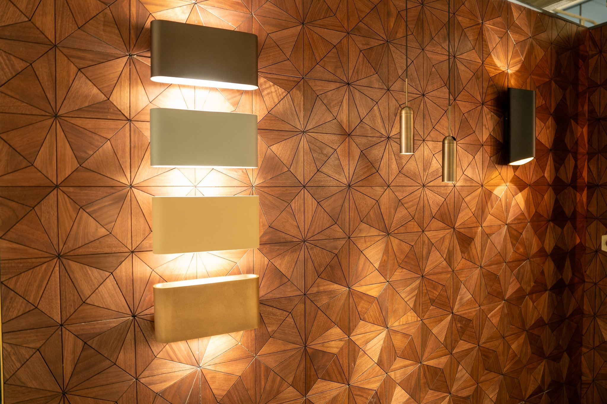 Sample - Decorative Wall Panel | Nolan - Brown | American walnut | Handcrafted | 3D panel