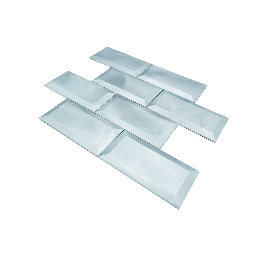Subway 3D Blue Peel & Stick Splashback | 30.5×30.5 cm | Self-Adhesive Mosaic Tile
