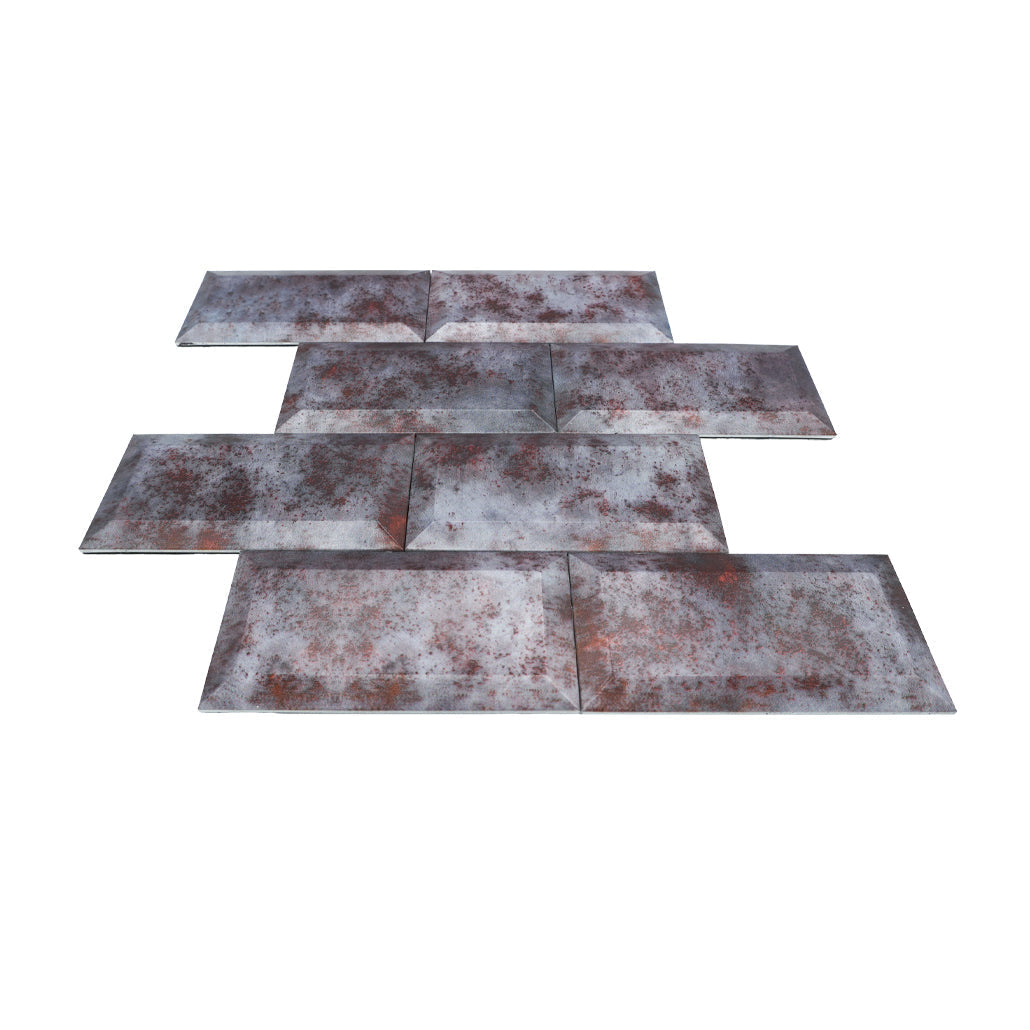 Subway 3D Gray Peel & Stick Splashback | 30.5×30.5 cm | Self-Adhesive Mosaic Tile