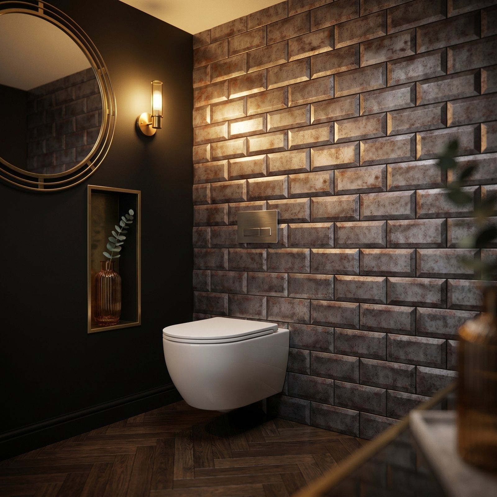 Subway 3D Gray Peel & Stick Splashback | 30.5×30.5 cm | Self-Adhesive Mosaic Tile