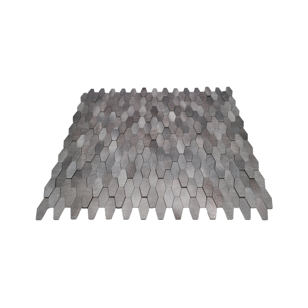 Picket 3D Gray Peel & Stick Splashback | 31×30 cm | Self-Adhesive Mosaic Tile