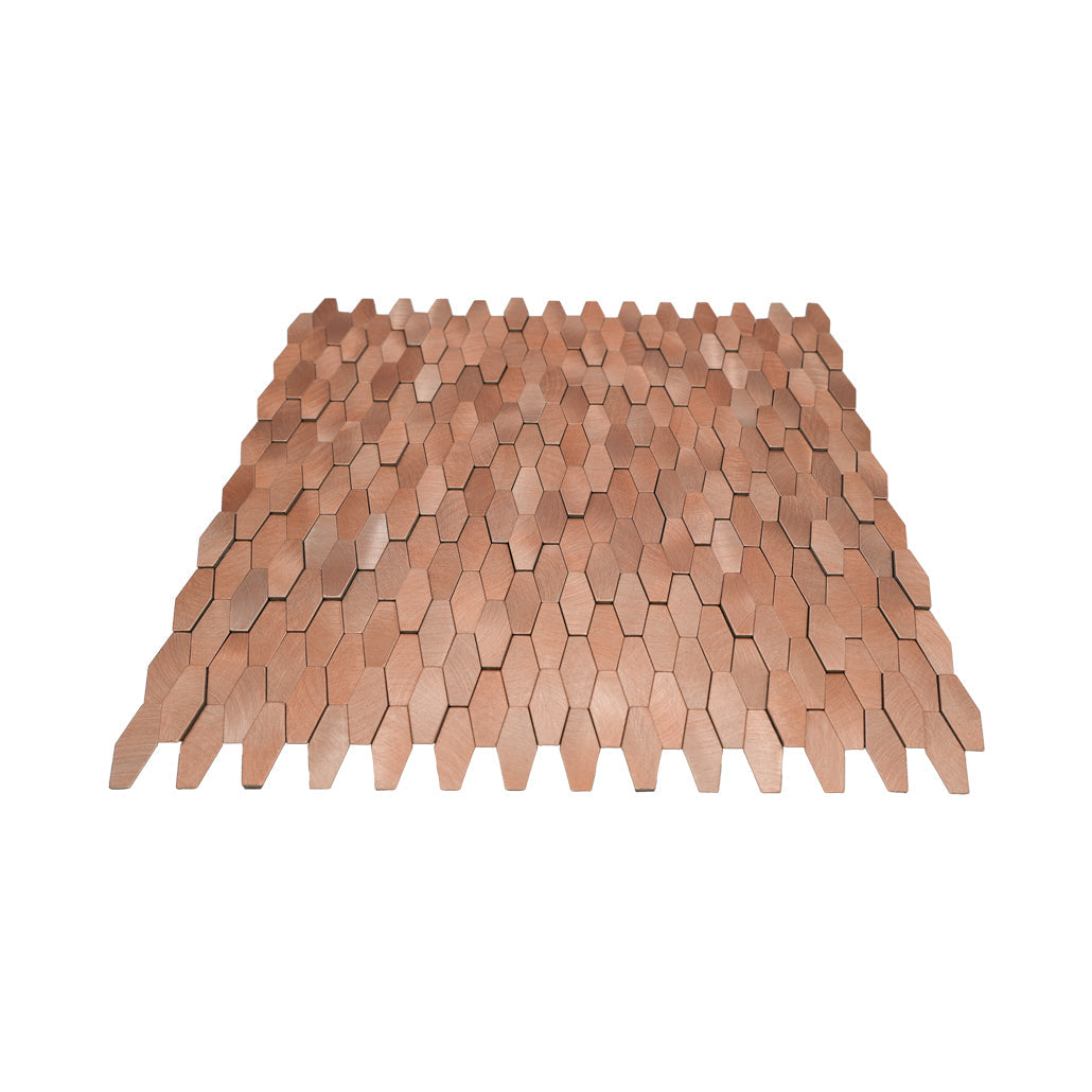 Picket 3D Salmon Peel & Stick Splashback | 31×30 cm | Self-Adhesive Mosaic Tile