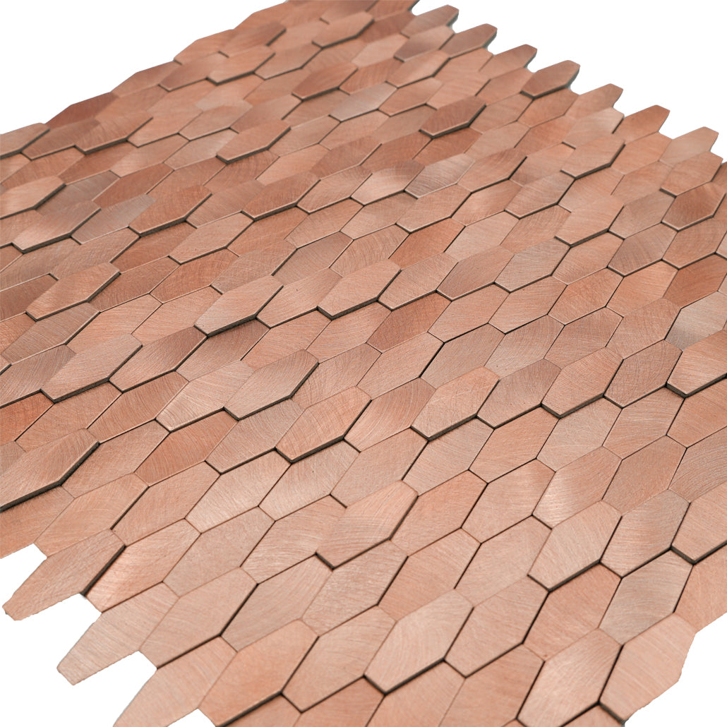 Picket 3D Salmon Peel & Stick Splashback | 31×30 cm | Self-Adhesive Mosaic Tile
