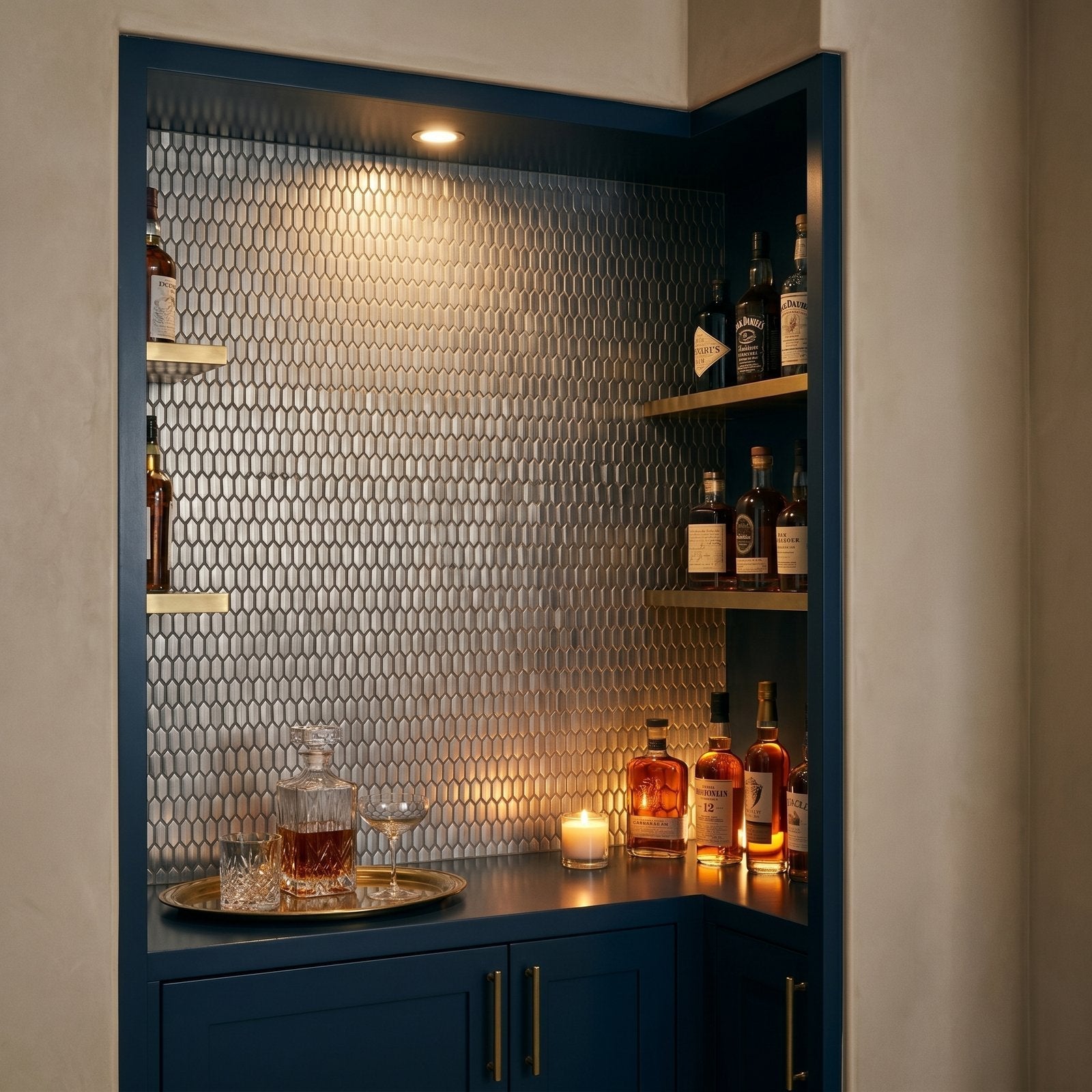Picket 3D Gray Peel & Stick Splashback | 31×30 cm | Self-Adhesive Mosaic Tile