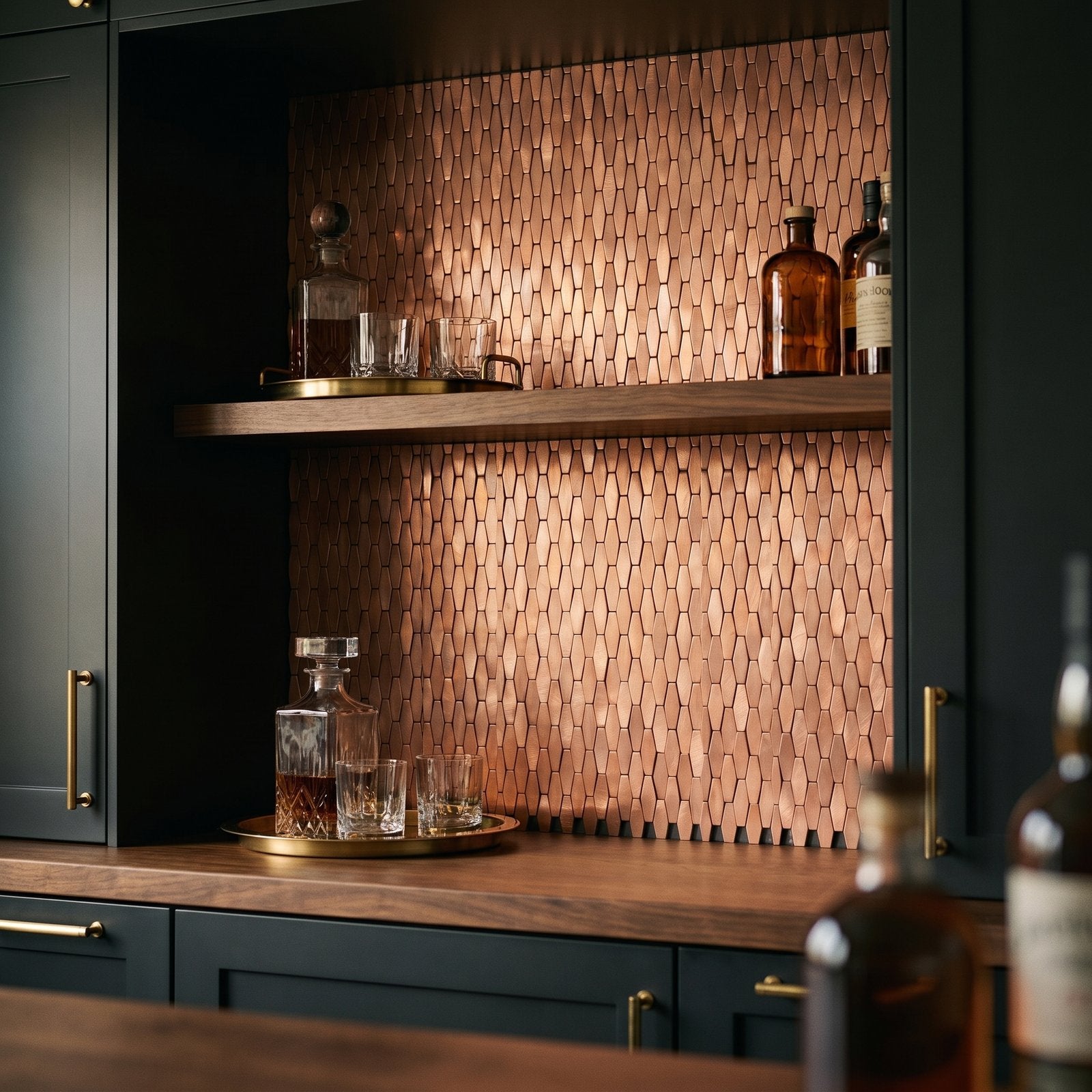 Picket 3D Salmon Peel & Stick Splashback | 31×30 cm | Self-Adhesive Mosaic Tile