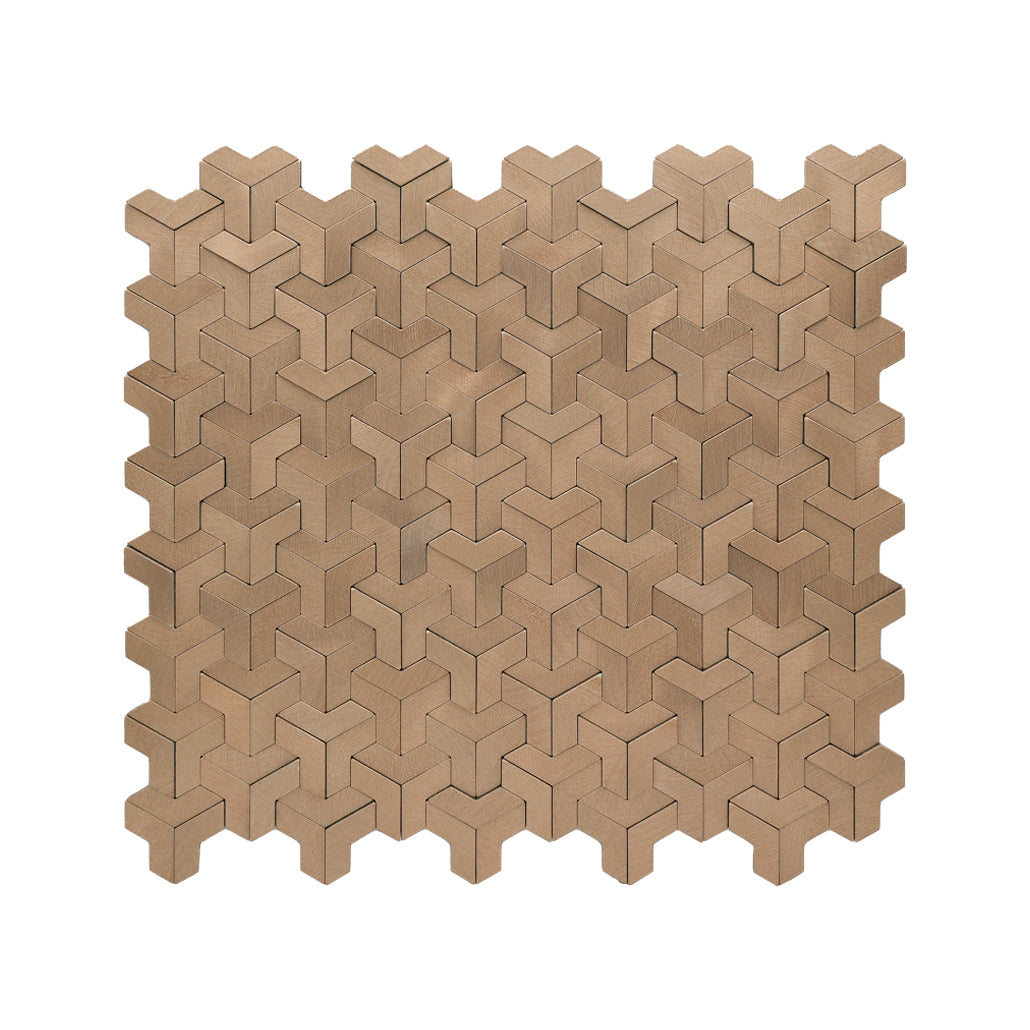 Trifold 3D Natural Peel & Stick Splashback | 30.3×28 cm | Self-Adhesive Mosaic Tile