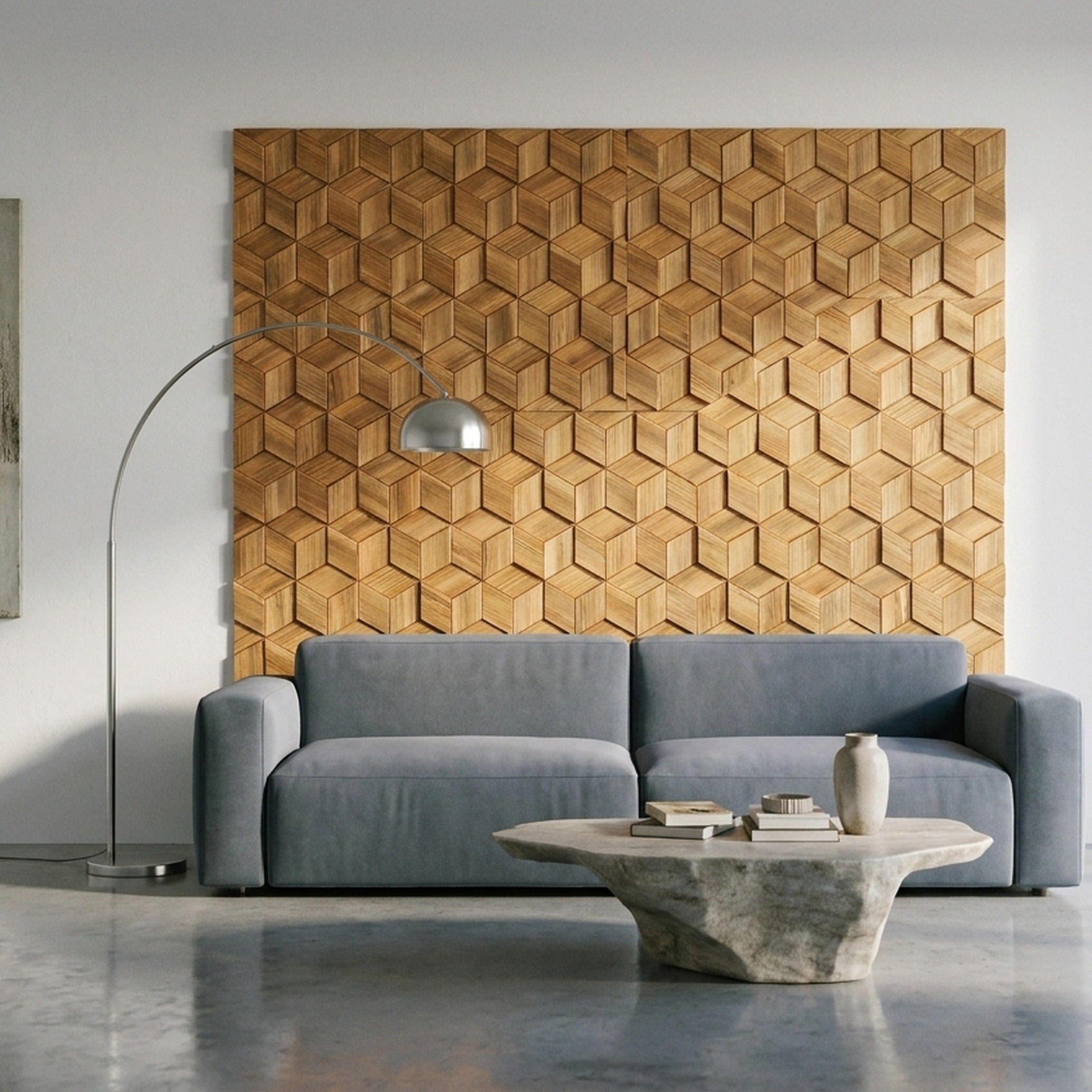 Fresh Pine 3D Wood Wall Panel | 30×35 cm | Real Wood