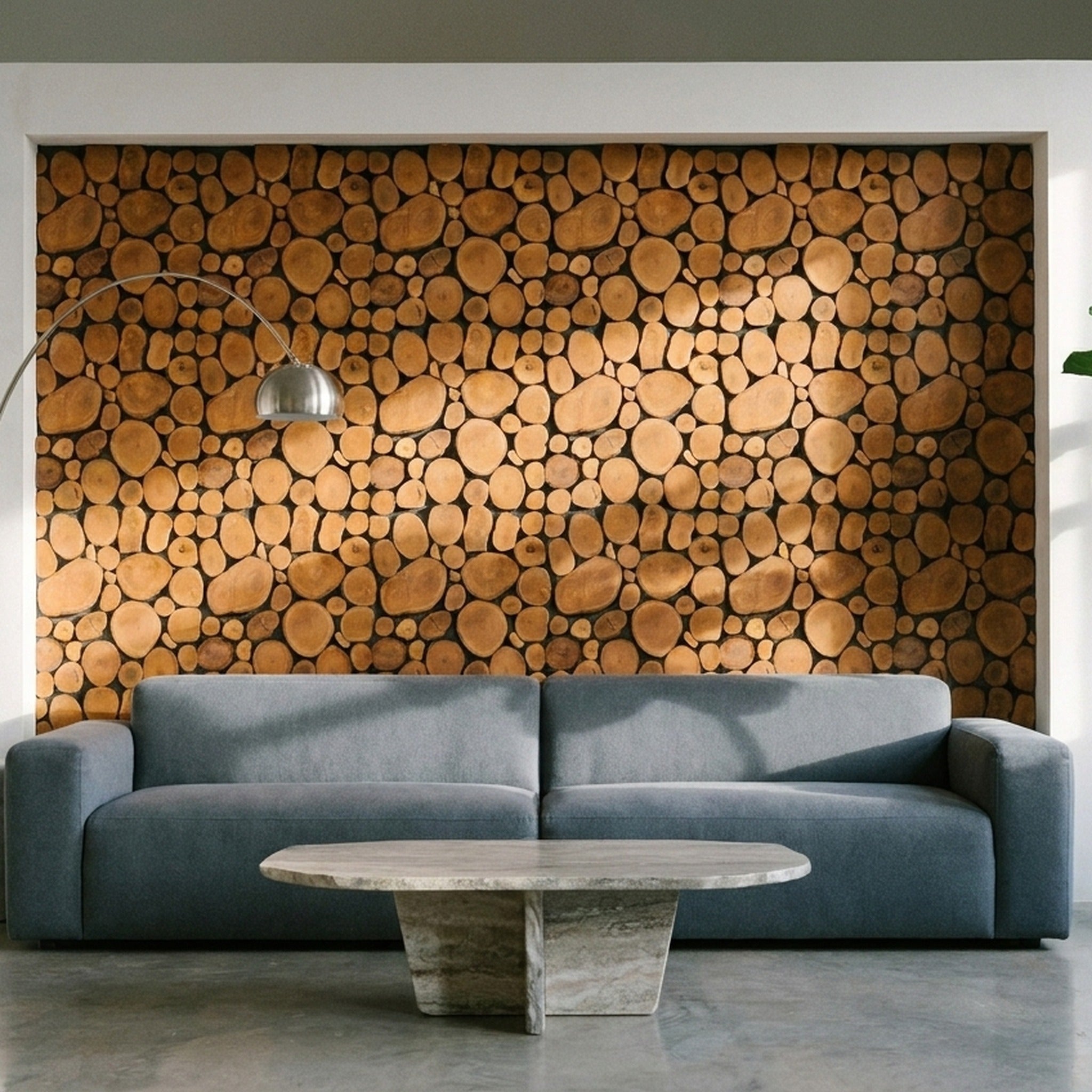 Lychee 3D Wood Wall Panel | 30×30 cm | Real Wood