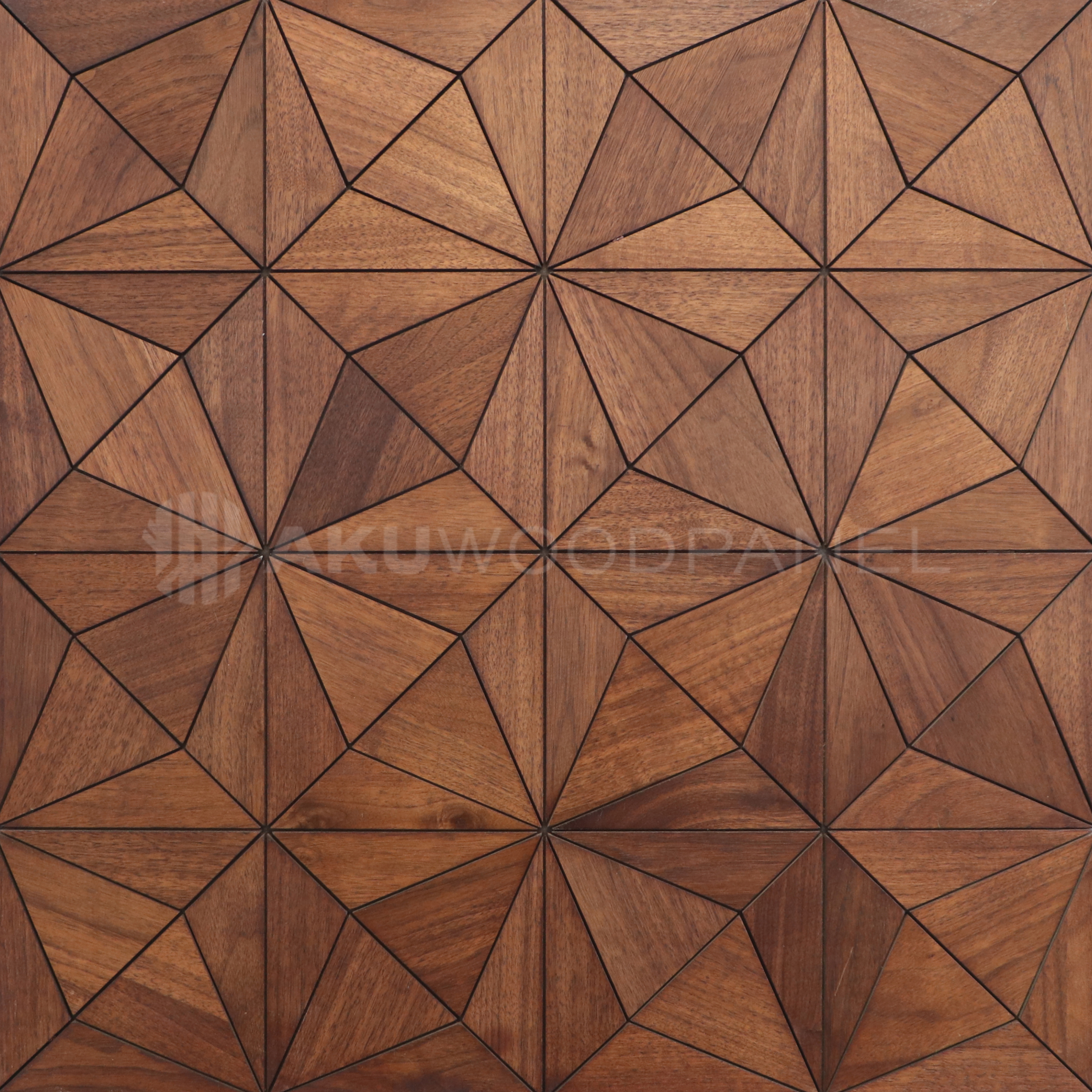 Sample - Decorative Wall Panel | Nolan - Brown | American walnut | Handcrafted | 3D panel