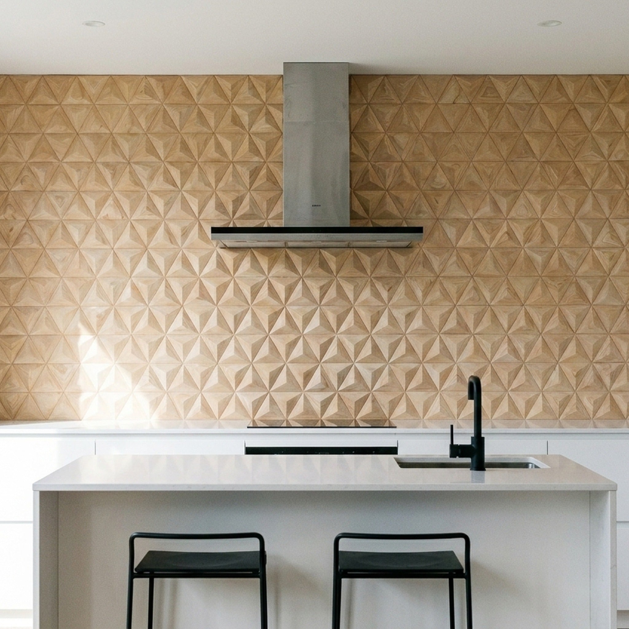 Spacious Rubber 3D Wood Wall Panel | 30×35 cm | Real Wood