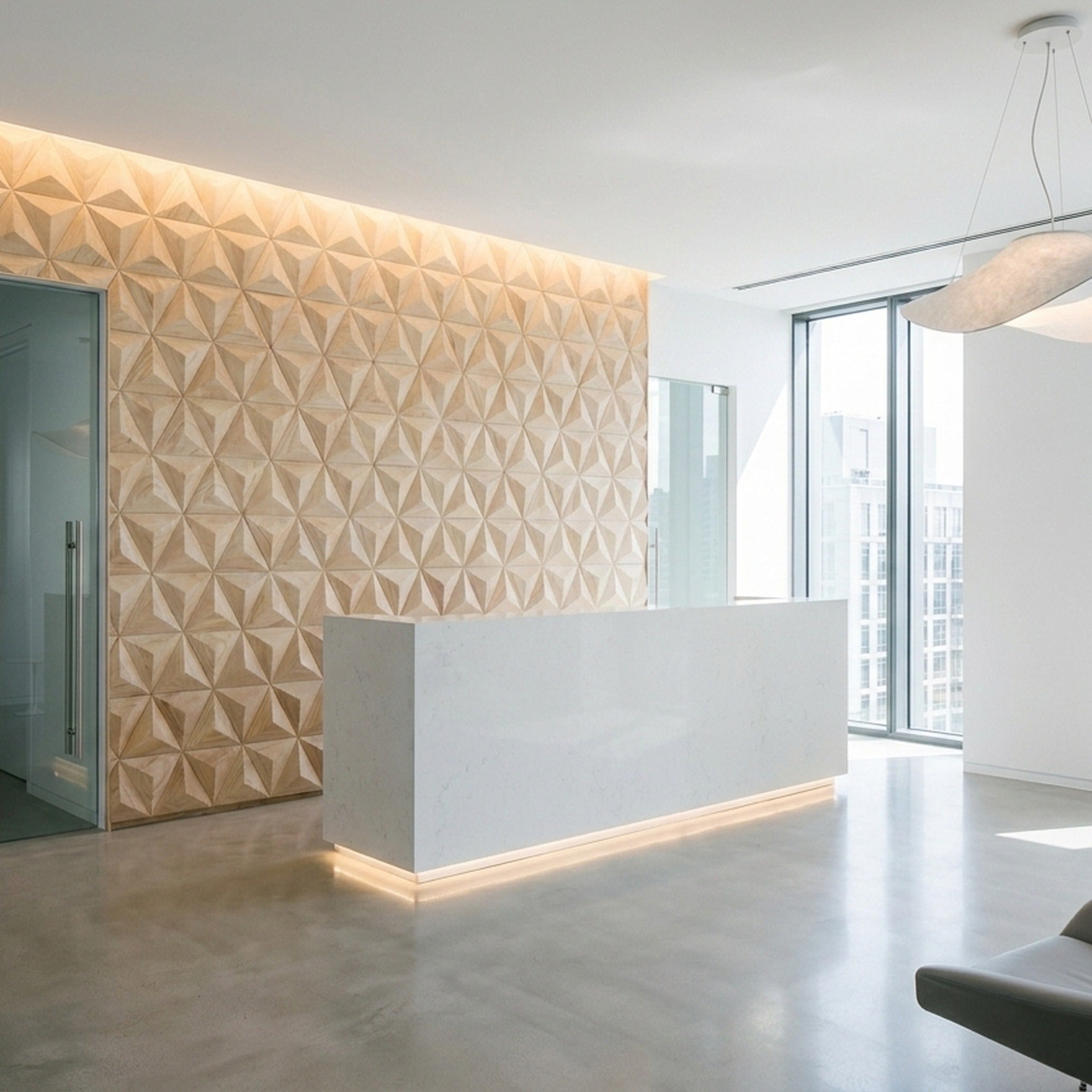 Spacious Rubber 3D Wood Wall Panel | 30×35 cm | Real Wood