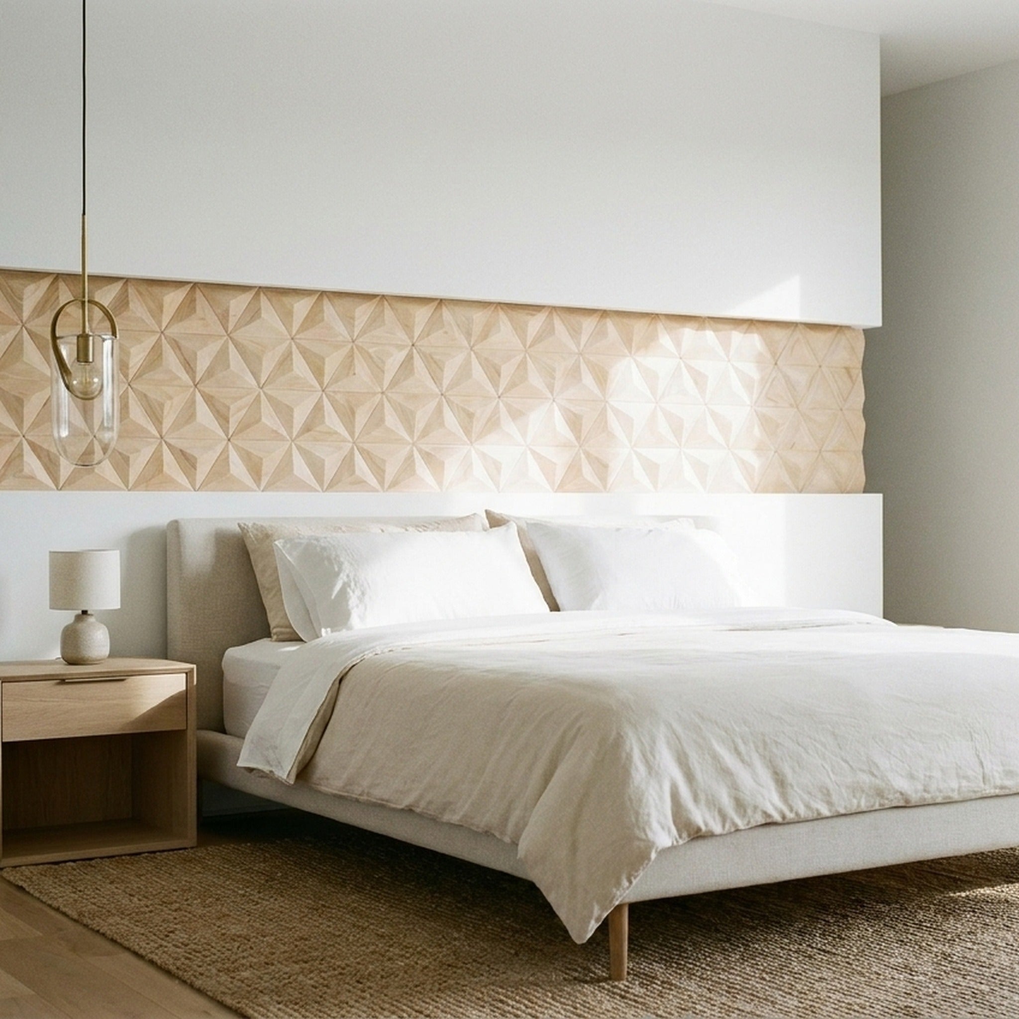 Spacious Rubber 3D Wood Wall Panel | 30×35 cm | Real Wood