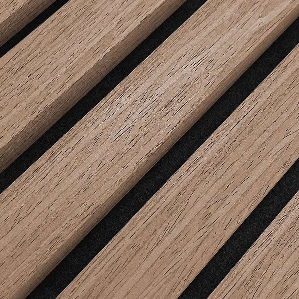 Mocca 300 cm Acoustic Wooden Wall Panel 3-Sided Wood Veneer Aku Woodpanel UK