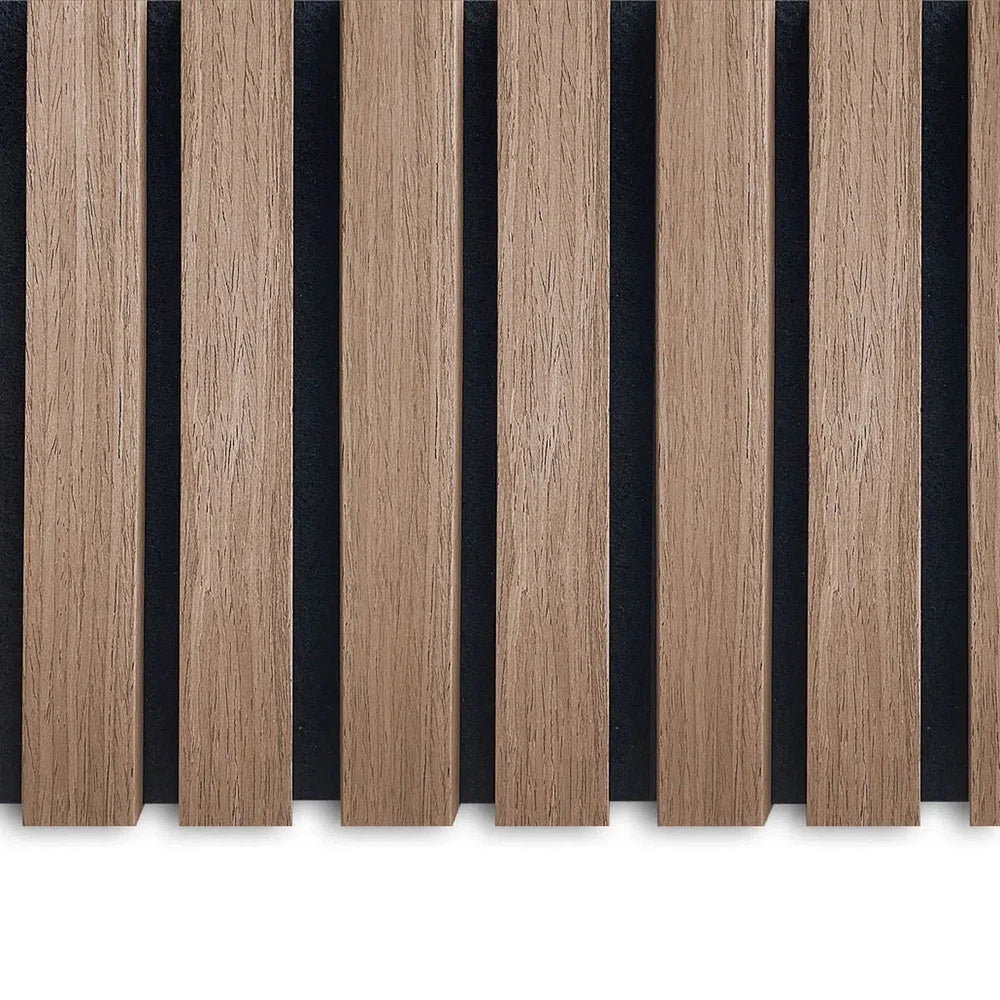 Mocca 300 cm Acoustic Wooden Wall Panel 3-Sided Wood Veneer Aku Woodpanel UK