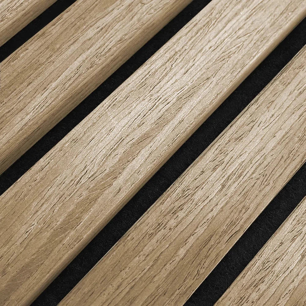 Natural Oak 300 cm Acoustic Wooden Wall Panel 3-Sided Wood Veneer Aku Woodpanel UK