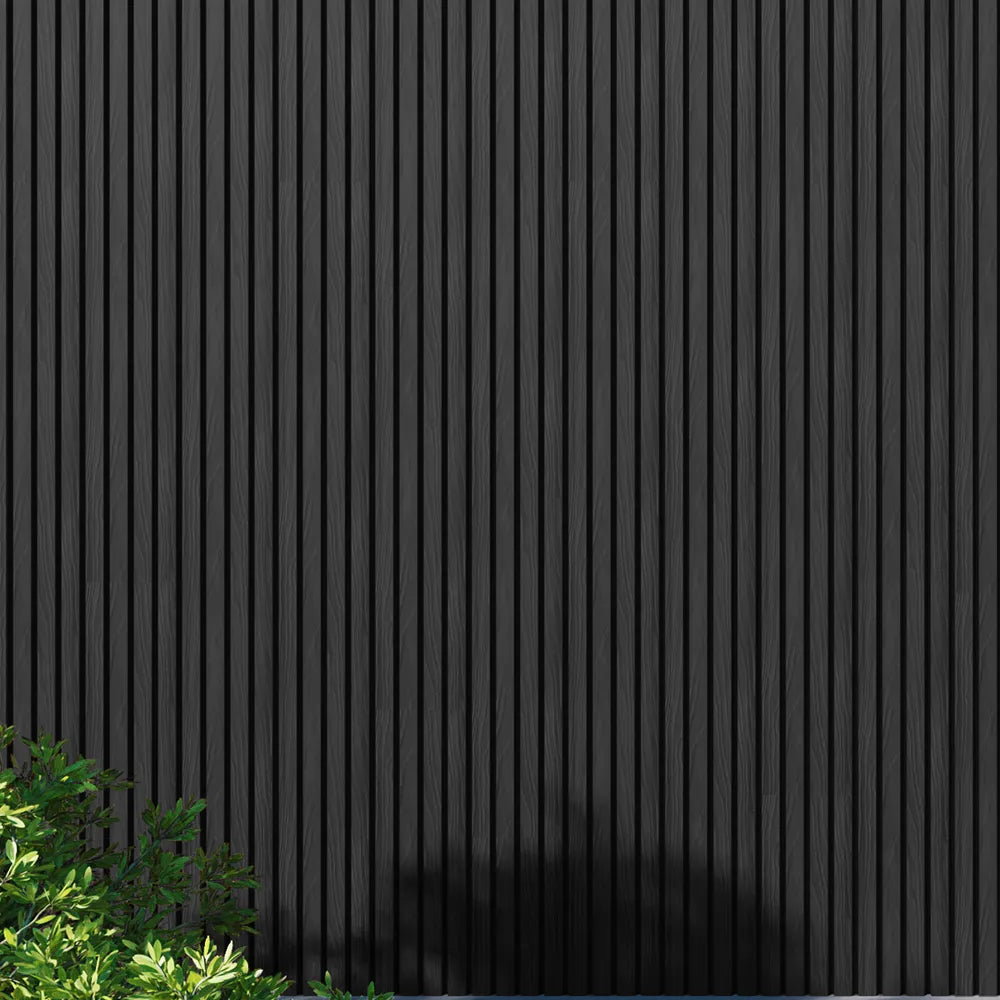 Exterior Wall Cladding Panel Black 290CM | Garden | 3D Wood Grain