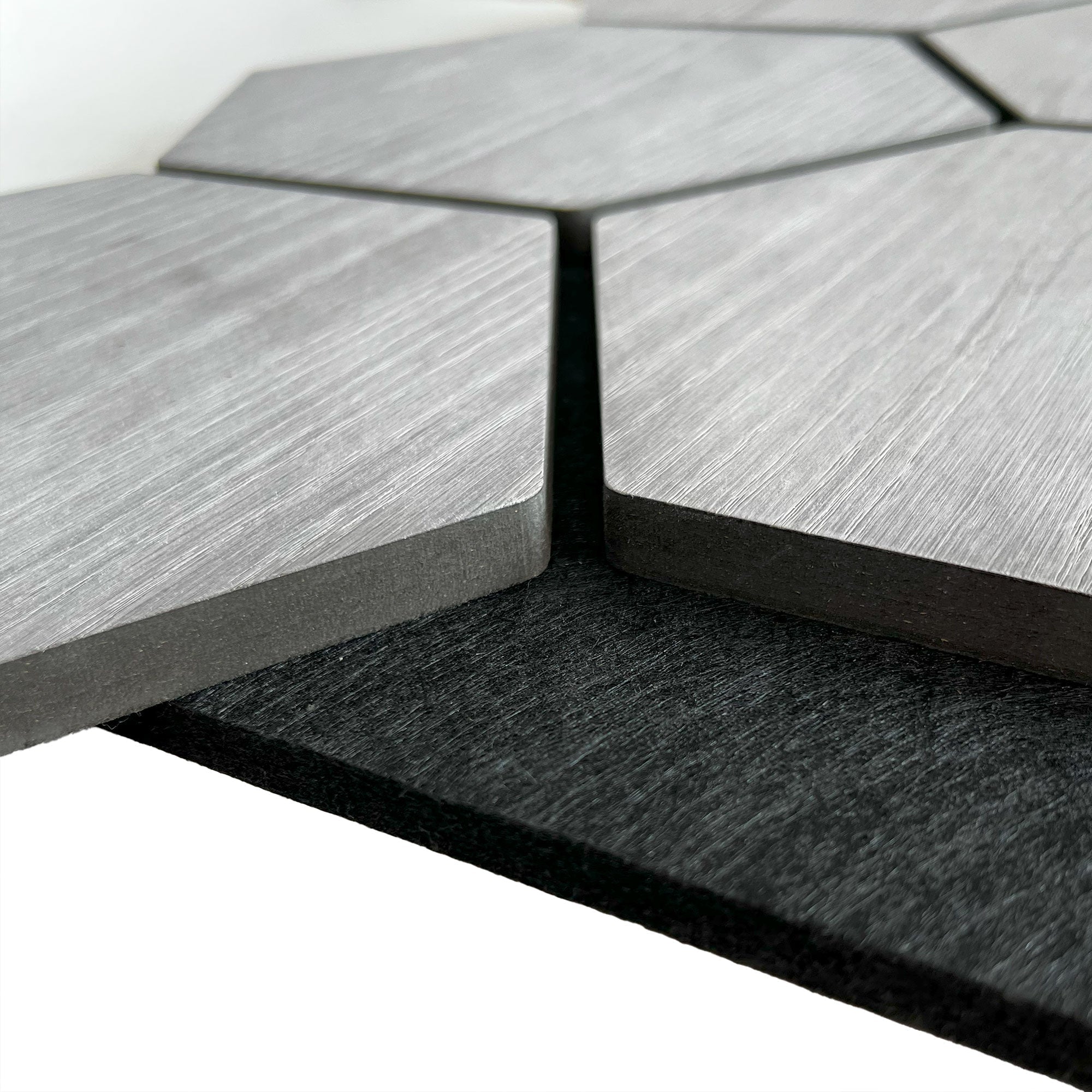 Hexagon Panel Grey Walnut 81 cm | Acoustic | Wall Decor