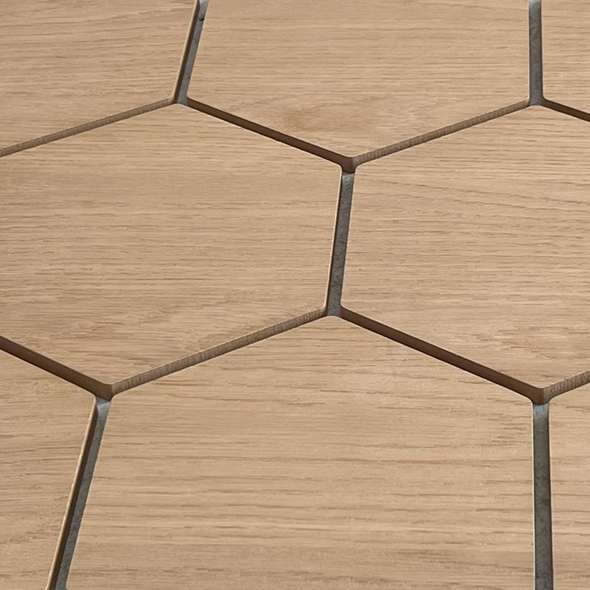 Hexagon Panel Natural Oak with Grey Felt 81 cm | Acoustic | Wall Decor
